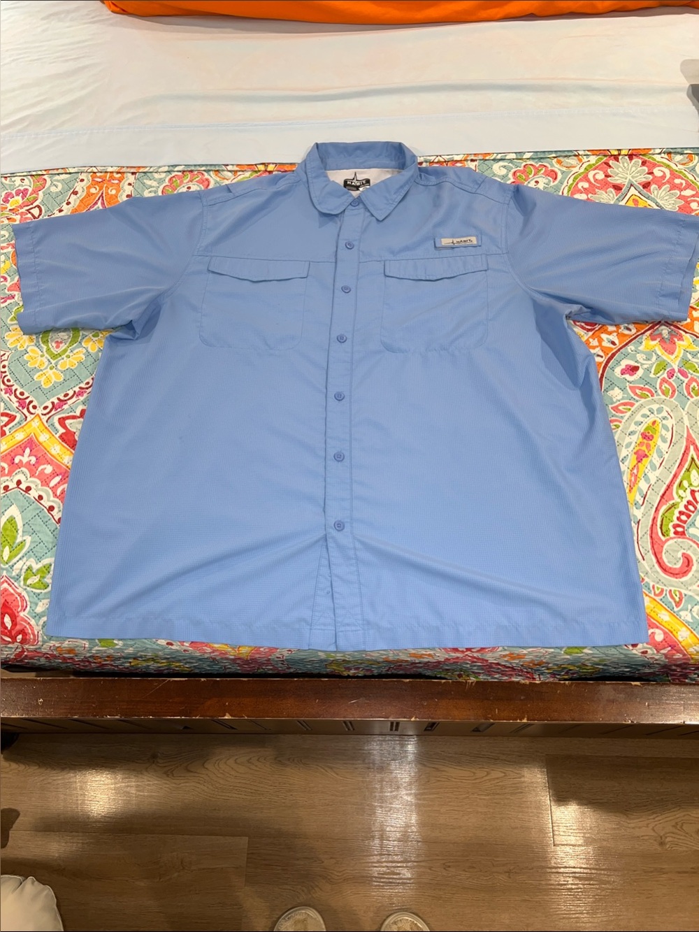 Habit Men’s Short-Sleeve Button-Up Shirt - Light Blue